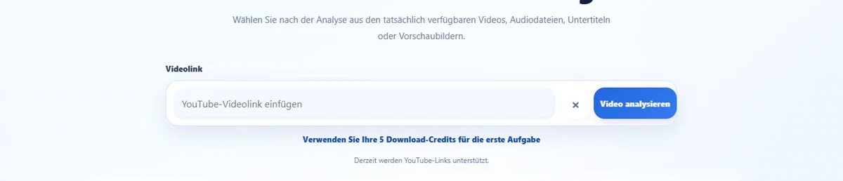 yt mp4: echtes deutsches Linkfeld mit Analyse