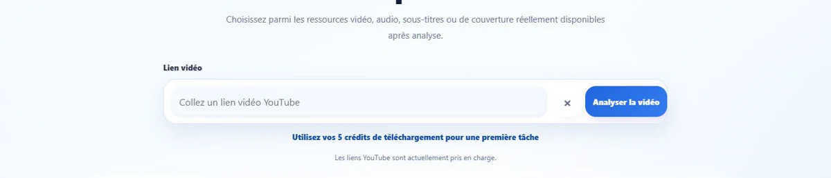 yt mp3 : champ de lien et analyse réels en français